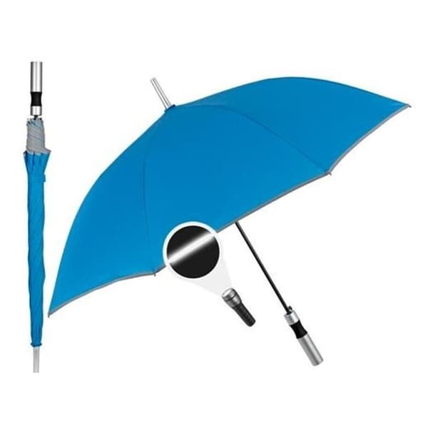 Paraply Perletti 23" Med trimme Reflekterende Blå Polyester 103 cm