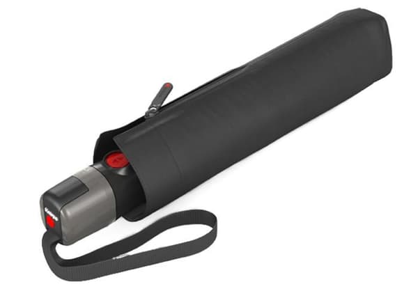 Fickparaply - Knirps - T.301 Large Duomatic - Automatisk öppning - Svart - Kompakt