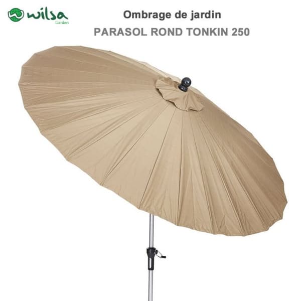 Runt parasoll "Tonkin" 250 cm Wilsa Garden