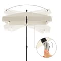 Miniatyrbild 5 av 6: SONGMICS rektangulärt balkong parasoll 2 x 1,25 m, UPF 50+ skydd, beige