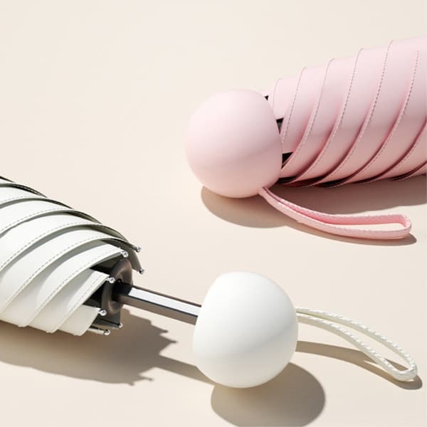 Stabil paraply Anti-UV sammenleggbar kompakt med kapselveske