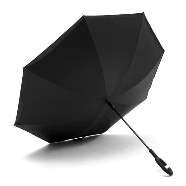 TEMPSA Paraply Dubbellagers Inverterat Paraply Parasoll Anti-UV SVART