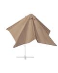 Miniatyrbillede 6 af 11: Hængeparasol Beige Hvid Polyester Aluminium ø 235 x 250 cm Firkantet Kæmpe Parasol med Tilt Vippefunktion UV-bestandig Moderne til Haven