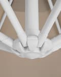 Miniatyrbillede 9 af 11: Hængeparasol Beige Hvid Polyester Aluminium ø 235 x 250 cm Firkantet Kæmpe Parasol med Tilt Vippefunktion UV-bestandig Moderne til Haven