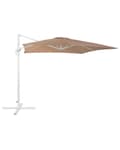 Miniatyrbillede 1 af 11: Hængeparasol Beige Hvid Polyester Aluminium ø 235 x 250 cm Firkantet Kæmpe Parasol med Tilt Vippefunktion UV-bestandig Moderne til Haven