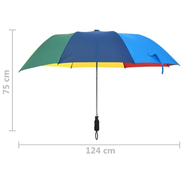 The Living Store Automaattisesti taittuva sateenvarjo monivärinen 124 cm - Aurinko- & sateenvarjot