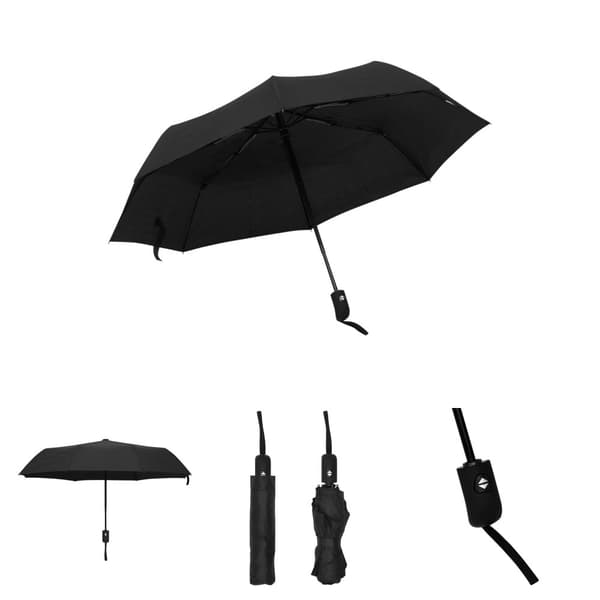 The Living Store Automaattisesti taittuva sateenvarjo musta 95 cm -  Aurinko- & sateenvarjot