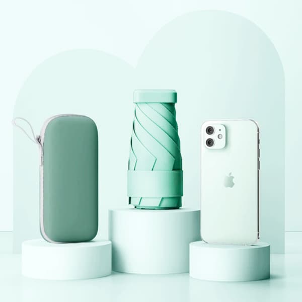 Kompakt och Stilrent Mini Paraply med UV-skydd i Flera Färger