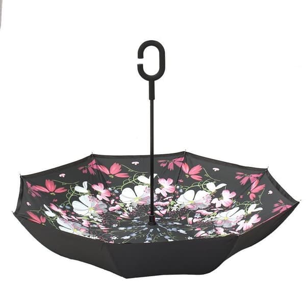 Paraply - C - Blomster Demon Mönster - Automatisk - Anti-UV - Handsfree