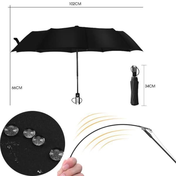 Automatiskt paraply - Röd - Anti-Flip Vindbeständig Anti-UV - Män och kvinnor