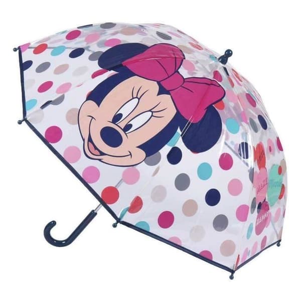 Paraply - Minnie Mouse - Blå - 100% POE - Skaft 45 cm - Ø 71 cm