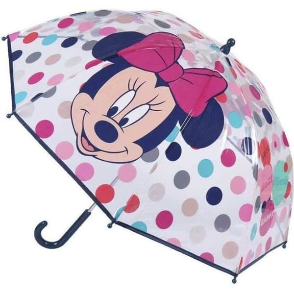 Paraply - Minnie Mouse - Blå - 100% POE - Skaft 45 cm - Ø 71 cm