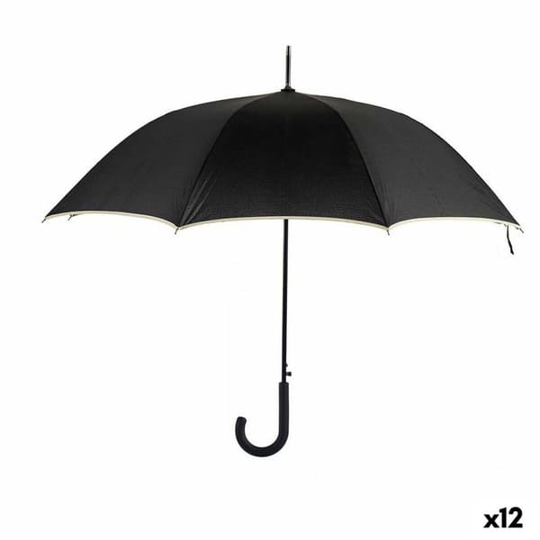 Paraply Svart Kräm Metall Fibrer 95 x 95 x 86 cm (12 antal)