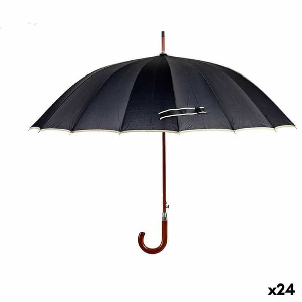 Paraply Svart Metall Tyg 110 x 110 x 95cm (24 antal)
