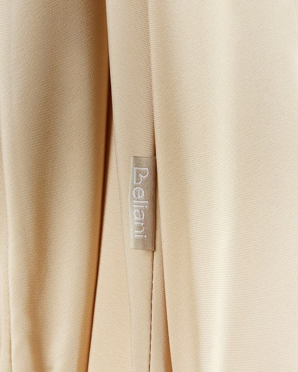 Haveparasol beige polyesterstof hvid aluminiumsrør ⌀ 245 cm moderne stil udendørsbrug