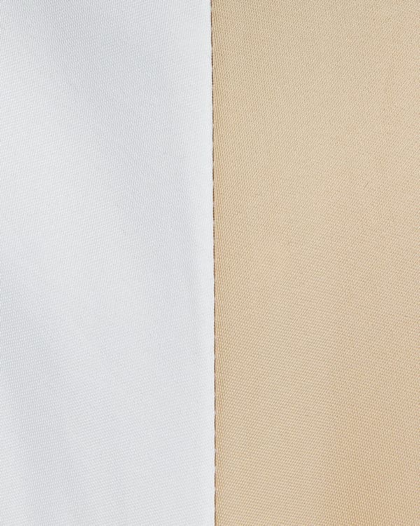 Haveparasol beige polyesterstof hvid aluminiumsrør ⌀ 245 cm moderne stil udendørsbrug