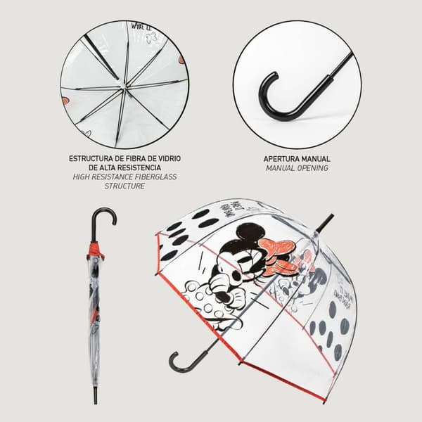 Paraply Minnie Mouse Sort PoE