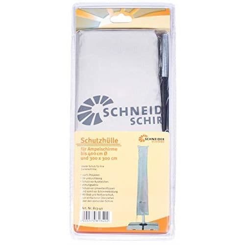 Schneider skyddsöverdrag för off-center parasoll, silvergrå, upp till 400 cm Ø &amp; 300x300 cm