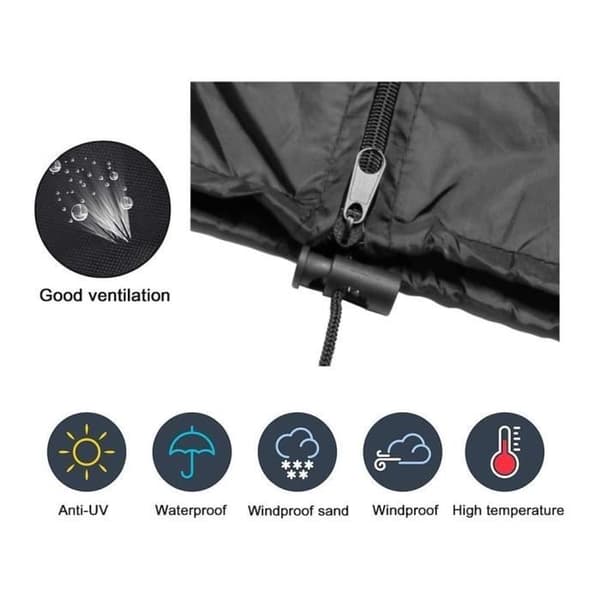 OUTAD Cantilever Paraply Parasoll Skyddsöverdrag - 210D Oxford Vattentät/Anti-UV 190cm - Svart
