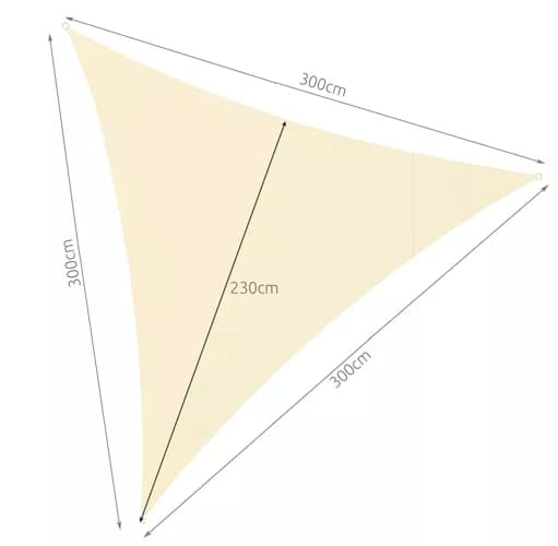 Varjostuspurje 3x3x3 beige Gardlov 23146