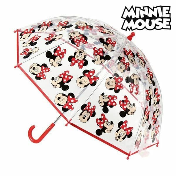 Kuplasateenvarjo Minnie Mouse Läpinäkyvä (ø 45 cm)