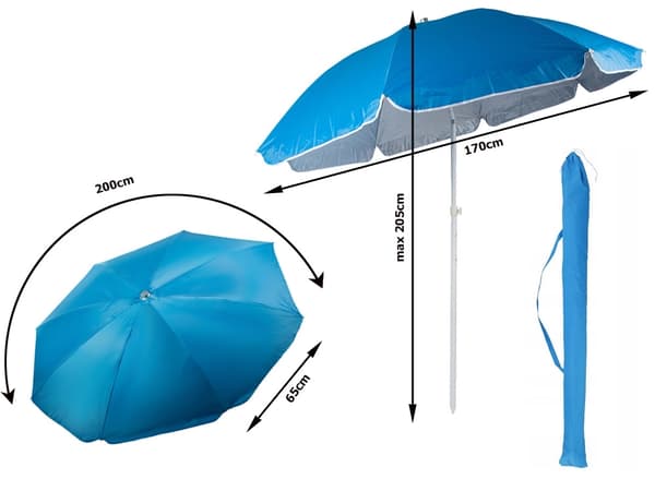 Stort Parasoll med UV Skydd - 170cm