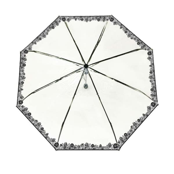 Transparent vikbar paraply - SMATI - Automatisk öppning - Vindresistent - 8 ribbor i fibrer