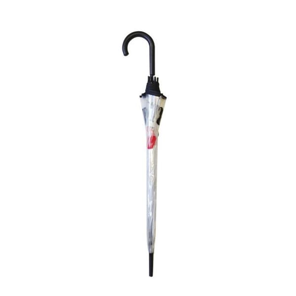 Transparent klockparaply - SMATI - I love Paris - Automatisk - 8 metallspjäll - 84cm