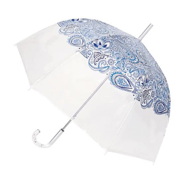 Paraply - Smati - PAISLEY Blå - Automatisk - 85 cm - Transparent