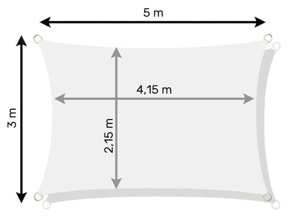 UV-skyddande skuggduk 3x5m - Hållbar polyester för trädgårdsentusiaster
