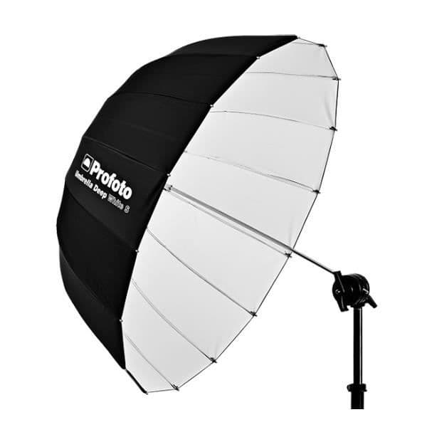 Paraply - Profoto - Deep White M - 105cm - Silver, Vit, Genomskinlig - Lätt och bärbar