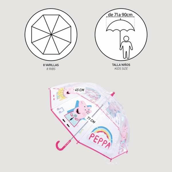 Paraply Peppa Pig Rosa 100 % POE