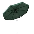 Miniatyrbillede 3 af 8: Grøn 3m haveparasol med hældningssystem, UV-beskyttelse, 8 ribber, 250cm højde