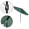Miniatyrbillede 6 af 8: Grøn 3m haveparasol med hældningssystem, UV-beskyttelse, 8 ribber, 250cm højde