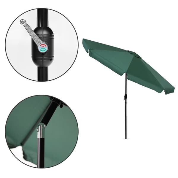 Elegant Grøn Vippehaveparasol, 300cm, UV-beskyttelse & Regntæt