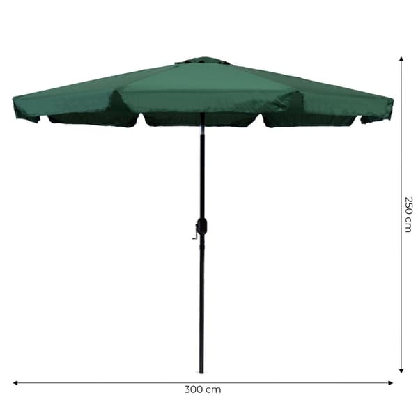 Elegant Grøn Vippehaveparasol, 300cm, UV-beskyttelse & Regntæt