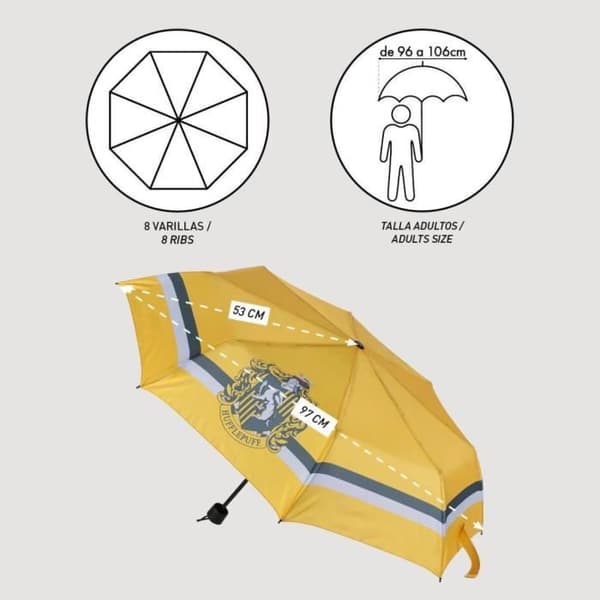 HARRY POTTER - Hufflepuff - Fällbart paraply 53 cm