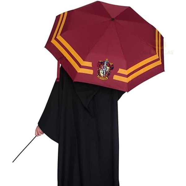 Cinereplicas Harry Potter - Gryffindor Paraply - Automatisk öppning och vikning - 112 cm - Officiellt licensierad