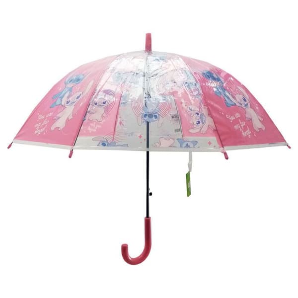 Paraply - Disney - Stitch - Automatisk - Röd/Vit - Unisex