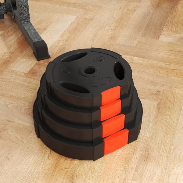 Rootz 4 Pack Weight Plate Set - Gym & Home Training - Strength Building - Ergonomiska handtag - 30x5,5 cm, 27x4,5 cm, Ø2,5 cm hål - Svart