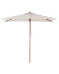 Miniatyrbillede 1 af 10: Parasol Lys Beige Polyester i Mørkt Birketræ ø 244 x 144H cm UV-bestandig Nem at Pleje