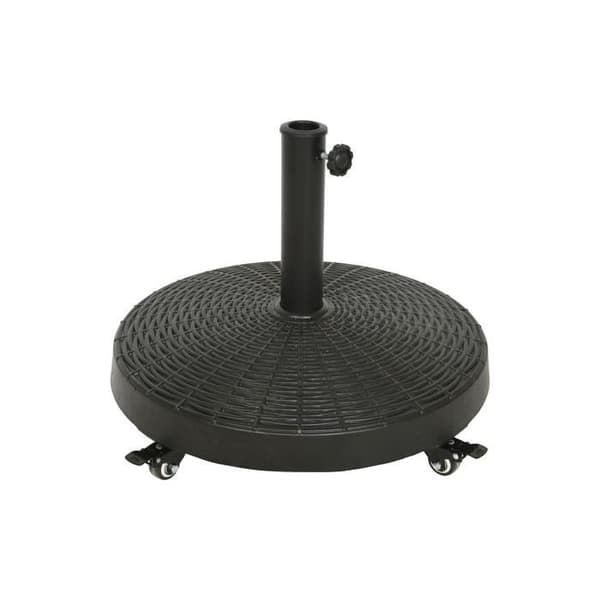 Parasollfot med hjul - GENERIC - Svart - Diameter 52cm