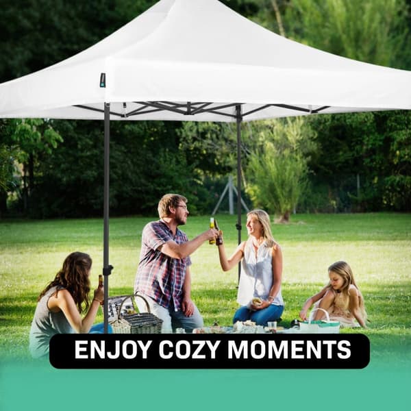VONROC Easy-Up Party Telt - 3x3 m | Hvid
