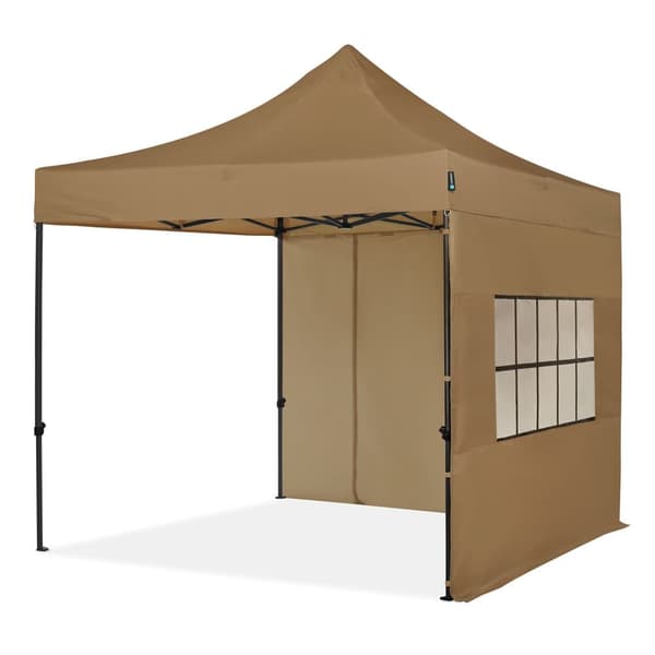 VONROC Easy-Up Party Telt - 3x3 m | Sæt inkl. sidevægge - Beige