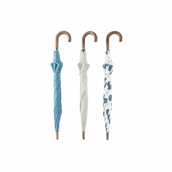 Sateenvarjot DKD Home Decor Sininen Valkoinen 3 Kappaletta