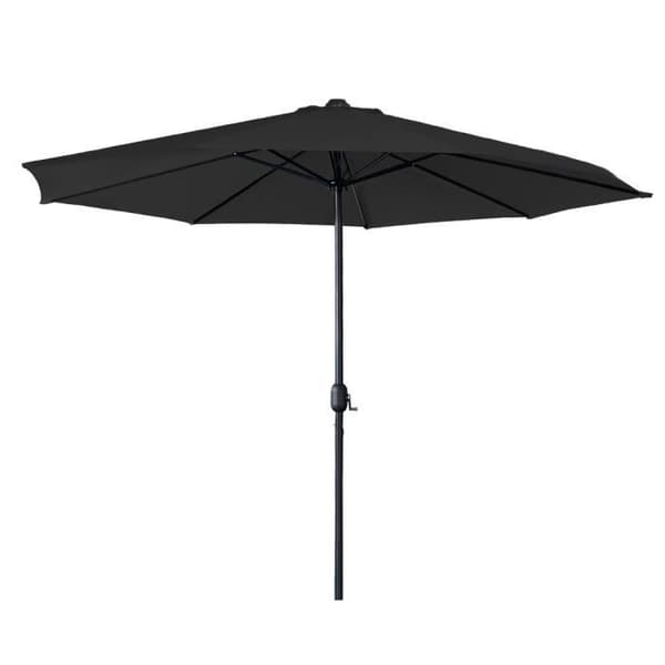 YUENFONG Trädgårdsparasol Utomhus Parasol Med Hantag 350cm UV-skydd för Trädgård, Balkong, Terrass, Mörkgrå
