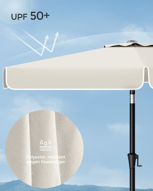 Aurinkovarjo, SONGMICS, 200x150 cm, Harmaa, Beige.