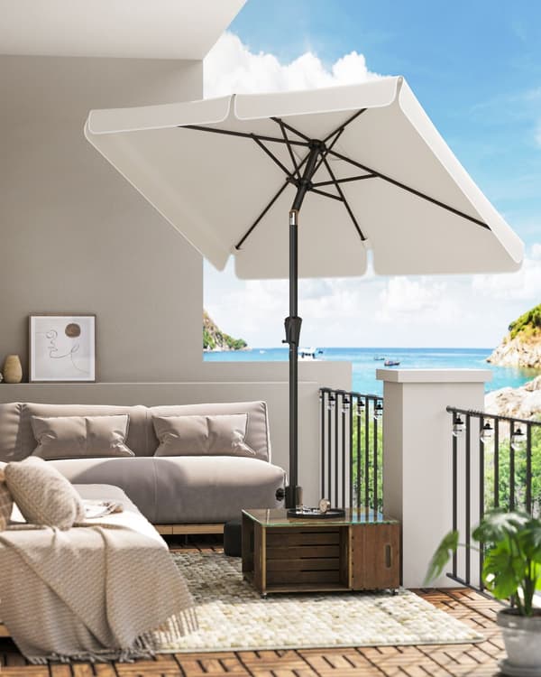 Aurinkovarjo, SONGMICS, 200x150 cm, Harmaa, Beige.