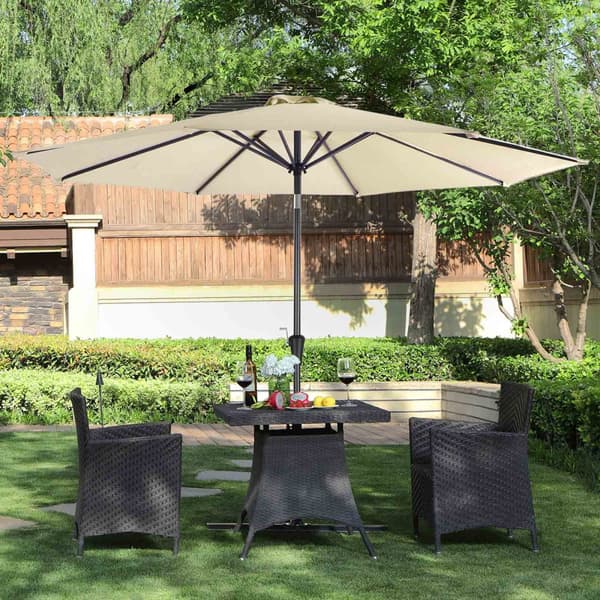 Parasol, SONGMICS, Ø 300 cm, Beige.