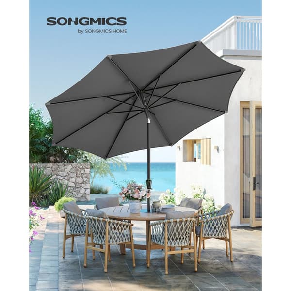 Aurinkovarjo, SONGMICS, Ø 300 cm, Beige, Harmaa